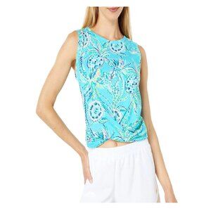 NWT Lily Pulitzer Greer Luxletic Tank Bermuda Blue Turtle size Large